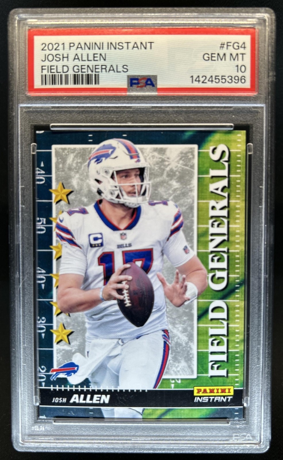 2021 Panini Instant Field Generals Josh Allen #1/2088 FG4 Bills PSA 10 GEM MINT view 1