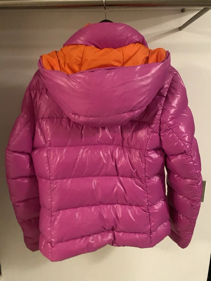 Daunenjacke Pink mit Orangenem Futter Gr. 48 - Bild 2 von 4