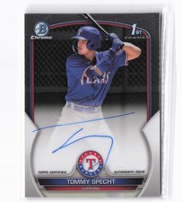 2023 Bowman Tommy Specht 1st #CPA-TS Chrome Prospect Autographs Texas Rangers