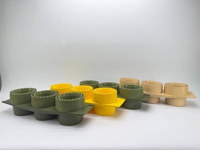 Vintage Tupperware Tuppercraft Trio Herb Planters Plastic Mixed Colors 2 lb