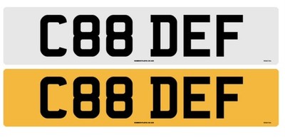 Privates Nummernschild Cherished Number ideal für Landrover Defender C88 DEF