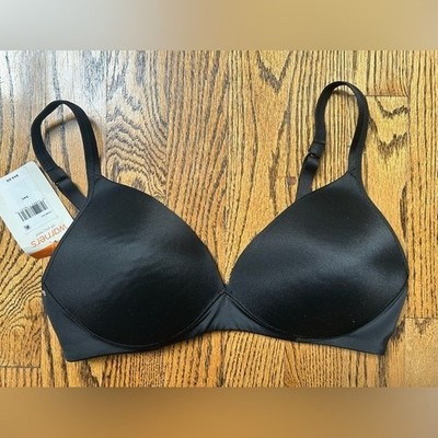 Warner's Black Elements of Bliss Padded Bra 34C NWT!