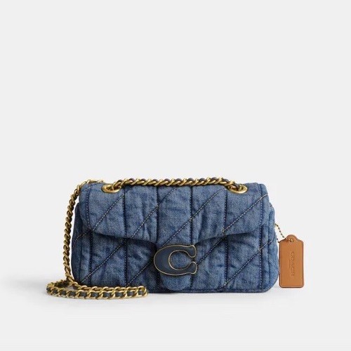 Coach Tabby 20 Blue Denim Shoulder Crossbody Bag Purse NEW