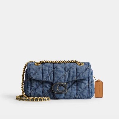 Coach Tabby 20 Blue Denim Shoulder Crossbody Bag Purse NEW