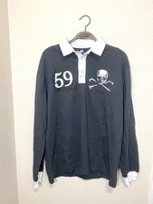 G59 $uicideboy$ Suicideboys GREY Rugby Shirt Size Medium Double Sided