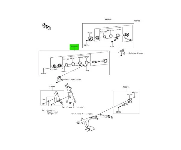 KAWASAKI Vulcan S EN650  Gear position indicator kit 99994-0540 Genuine JDM — 第 2/2 张图片