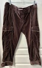 TRIPLE FIVE SOUL pants cotton velvet Chocolate Pin Stripe Pre owned s8