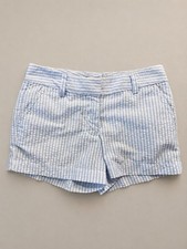 Vineyard Vines Girls Size 10 Blue White Seersucker Shorts Preppy Summer