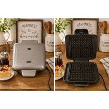 Dash No-Drip Belgian Waffle Maker Graphite DN...