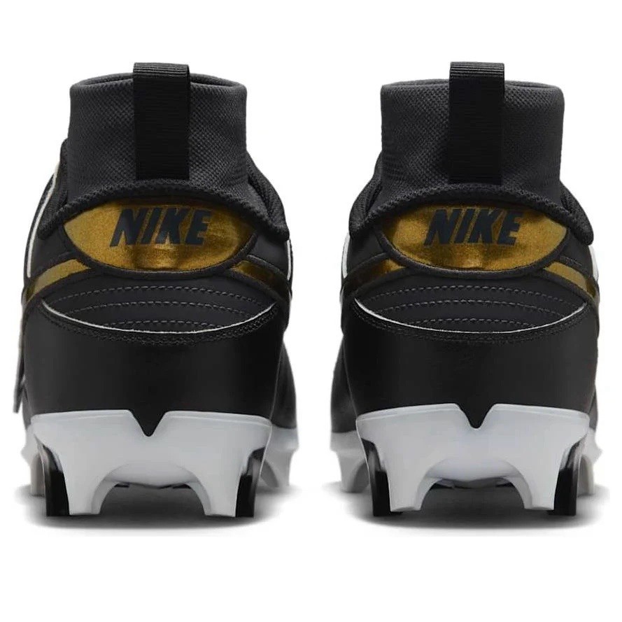 Size 8.5 Nike Alpha Menace Dunk Gold Black Football Cleats HV6923
