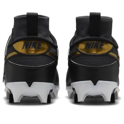Size 8.5 Nike Alpha Menace Dunk Gold Black Football Cleats HV6923
