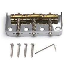 6 Strings Chrome Telecaster Bridge Steel Base Brass 3 Saddles Fender Tele TL