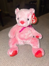 TY Beanie Baby - ROMANCE the Valentines Day Bear 7 inch - MWMT's Stuffed Toy