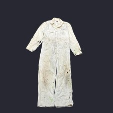 40s 50s 60s True Vintage Dickies Overalls Barn Work Wear Sz L White Painters