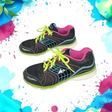 Athletech Willow 2 Black w Pink, Neon Green, White Athletic Sneakers Girls 3M
