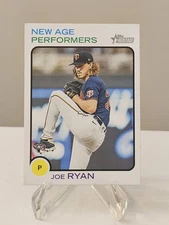 2022 Topps Heritage Joe Ryan New Age Performers Rookie Insert Card #NAP-18