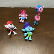 Dreamworks Hasbro Trolls World Tour 3  Figures Lot Of 4