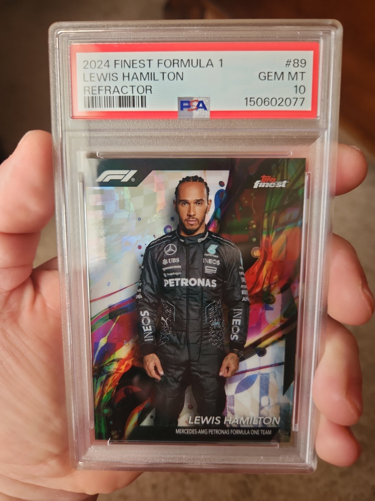 2024 Topps Finest Formula 1 - Common Lewis Hamilton #89 Refractor PSA 10