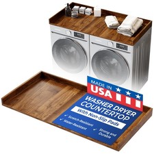 OfficeSimpli Washer Dryer Countertop, Made in USA, Non-Slip Pads, Laundry Roo...