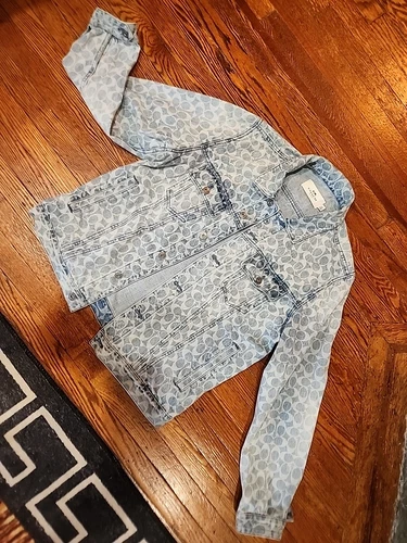 Giacca jeans uomo Coach logo firma denim lavato grande edizione limitata