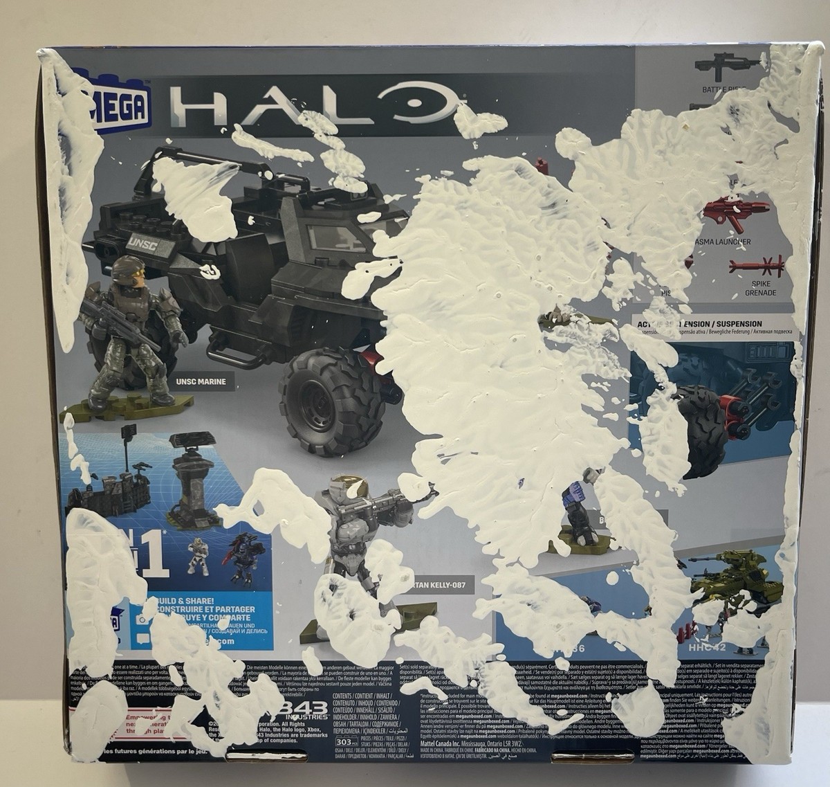 MEGA Halo Set Razorback UNSC – Veicolo Da Costruzione 2 In 1 Con 302 Pezzi E 4 Micro Action Figure, Giocattolo Per Bambini 8+ Anni