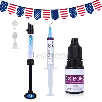 3Pc/Set Dental Light Cure Composite Resin A1 + Etching Gel + Bonding Adhesive