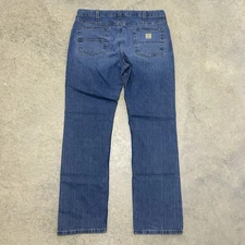 Carhartt Relaxed Fit Straight Leg Work Wear Denim Blue Jeans Size 36x33