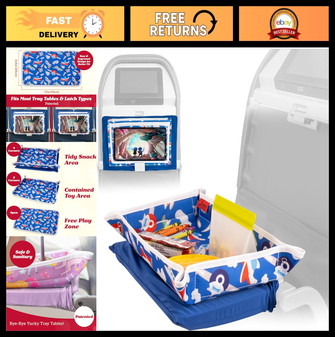For Kids - Snack & Toy Organizer, Foldable Tablet Stan