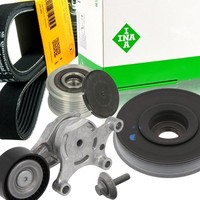 Contitech 6PK976 Keilrippenriemen-Satz + Freilauf Riemenscheibe FüR Peugeot 206