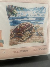 Stamped Latch Hook Turtle Pillow Kit