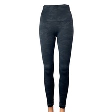 Spanx Look At Me Now Black Camo Camouflage Skinny Activewear Leggings Pants Sz M