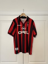 Lotto AC Milan 1997-98 Vintage Soccer Jersey Shirt XL Retro Football Kit