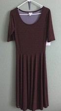 NEW WOMEN'S LULAROE AMELIA  POLKA DOT  FIT & FLARE DRESS SIZE M. NWT