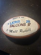 NFL Game Ball, Matt Russell Lions vs Falcons 1997