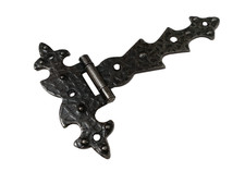 CERNIERA RUSTICA PIANA IN FERRO BATTUTO PER ANTE MOBILI NERO SFUMATO MM. 70X105