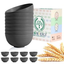 Wheat Straw Bowls Set 8 Unbreakable 26oz Soup Cereal Salad Microwave Dishwasher