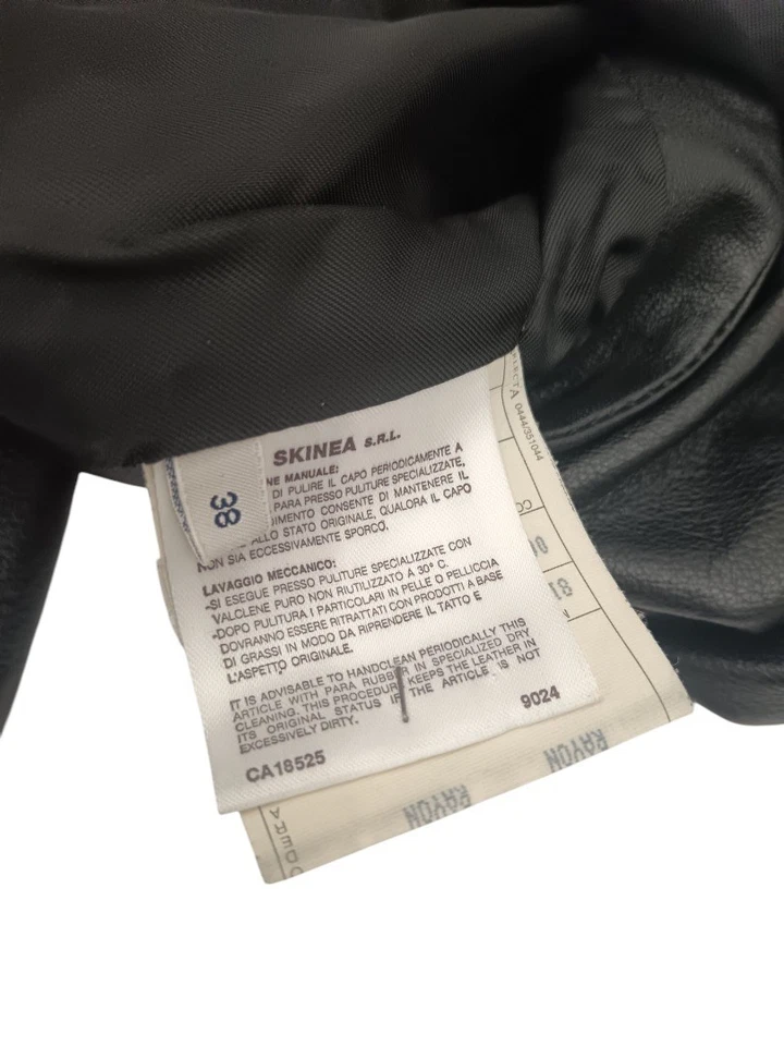 Falda Emporio Armani Talla 38 (XS) Cuero Negro Para Mujer Envolvente Preloved Foto 4 de 4