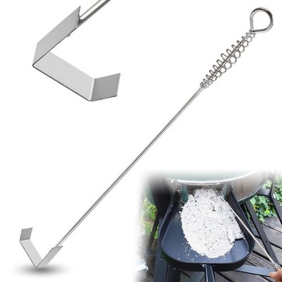 BBQ Ash Tool Poker Rake,18.6 Inch Stainless Steel Charcoal and Grill Cleaning As
