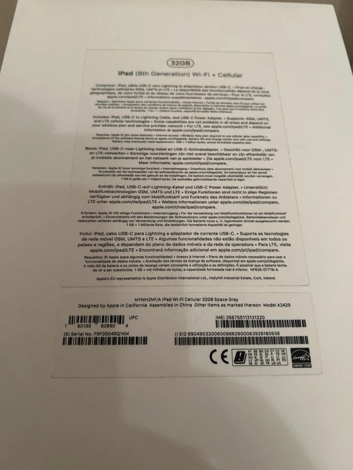 Apple iPad 8. Gen 32GB, Wi-Fi, 10,2 Zoll - Space Grau - Bild 3 von 4