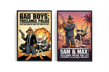 Sam and Max Bad Boys Cartoon Comic Wall Art Poster | 4x6 11x17 13x19