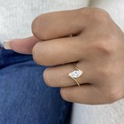 0.9ct Marquise Anniversary Ring Yellow Gold 14K Labcreated Diamond F/VS — photo 7
