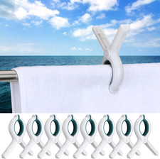 Hushee 8 Pack Marine Boat Rail Towel Clips Storm Proof Large Clips Pontoon Boat