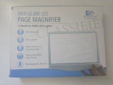 MagniPros Ultra Bright LED Page Magnifier with 12 Anti-Glare Dimmable LED