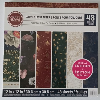 Craft Smith 48 Sheet 12'' X 12'' ''Darkley Ever After'' Paper Pad NEW