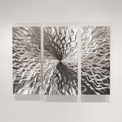 Moderno Abstracto Metal Pared Arte Cambio Color LED Iluminación Pintura Hogar Decoración - Imagen 6 de 8