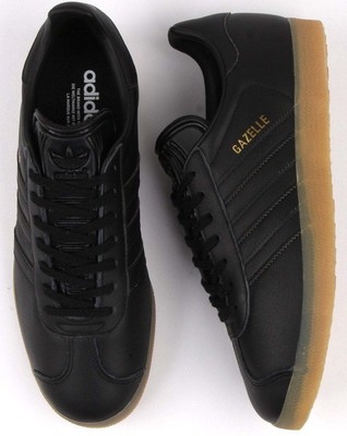 black adidas gazelle leather