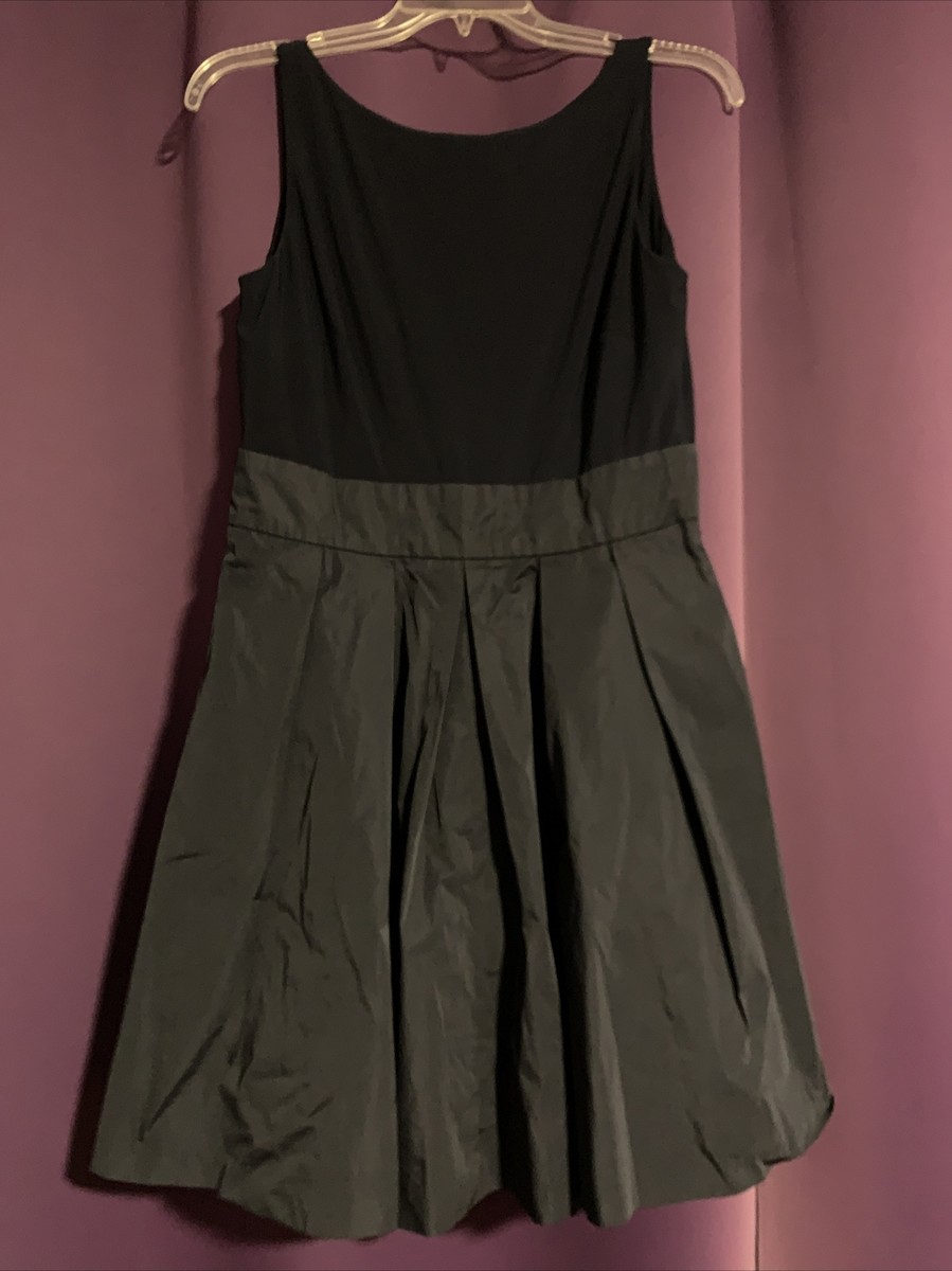 strapless open back dress LAUREN Ralph Lauren Tie-Waist Dress Black Pleated Taffeta & Jersey Siz   Celebrity Owned