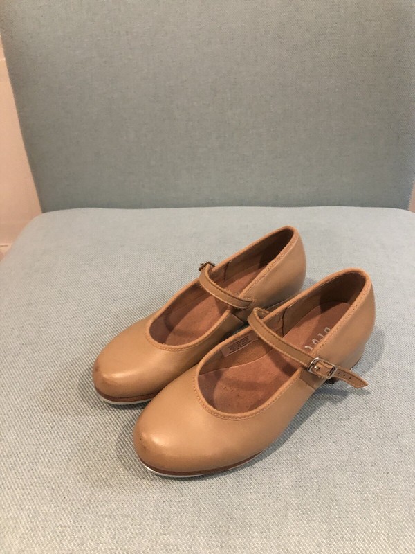 KIDS TAP SHOES BLOCH TECHNO TAP #4T/#4H Brown/Tan Leather Size 13.5