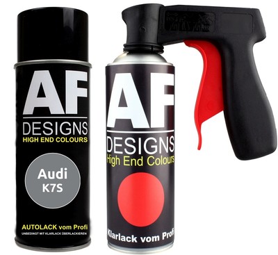 Spraydosen Griff Set für Audi K7S Arabesque Silber Metallic Klarlack Handgriff