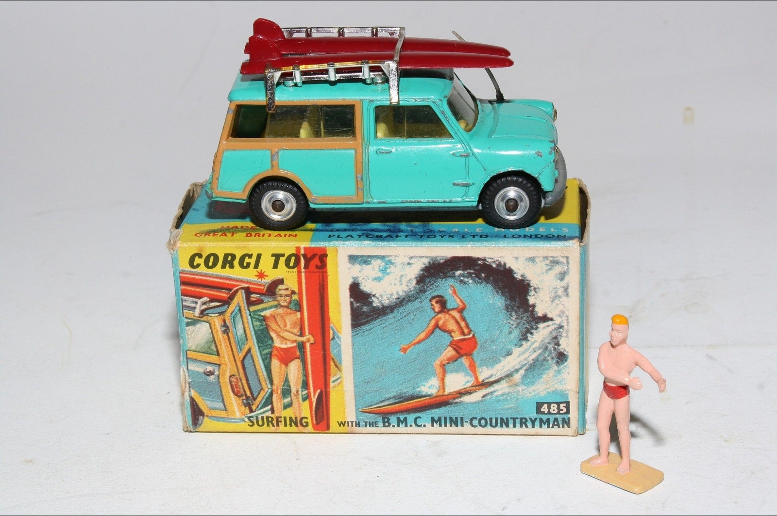 Corgi 485, Mini Countryman with Surfer - Free Price Guide & Review